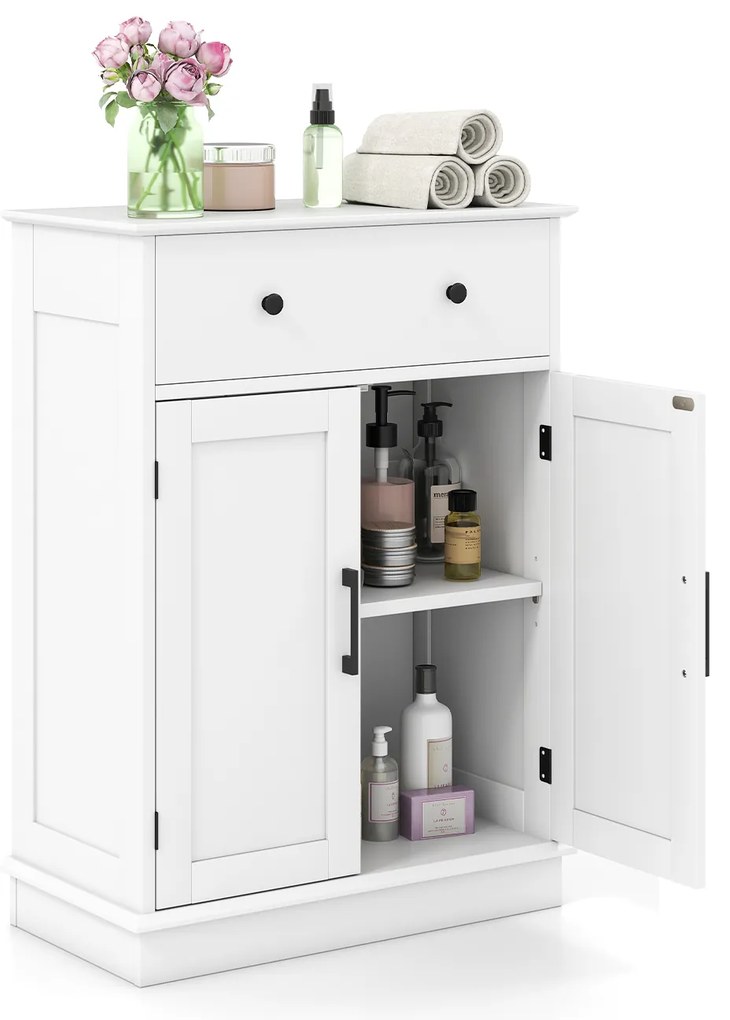 Cabideiro de bambu 2 em 1 para roupas - marrom