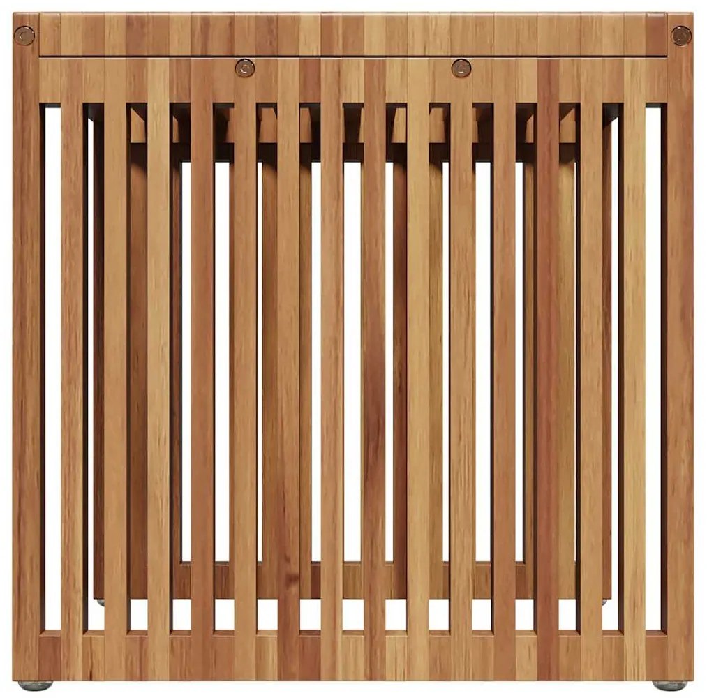 Mesa Lateral de Jardim 45x42,5x45 cm Madeira Sólida de Teca