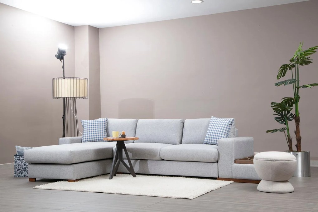 Sofá de Canto Loop – Cinza Claro – 332 cm x 194 cm