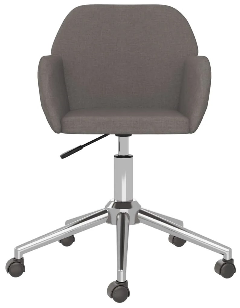 Cadeiras de jantar giratórias 2 pcs tecido cinzento-escuro
