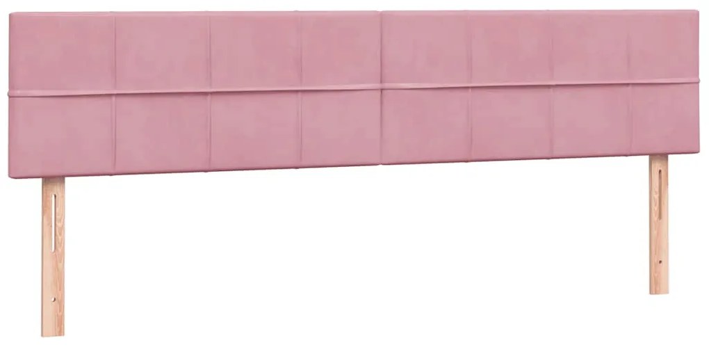 Cama com molas colchões 200x210 cm veludo rosa