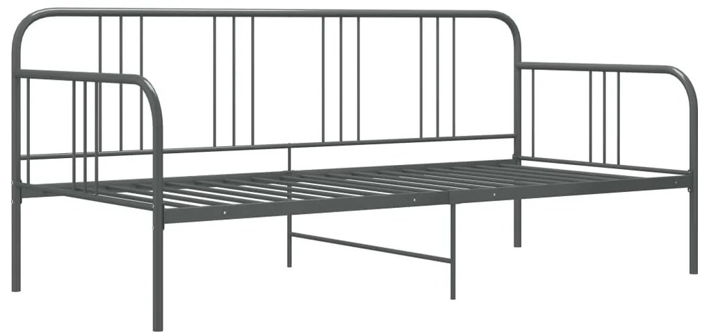 Sofá-cama 90x200 cm metal cinzento