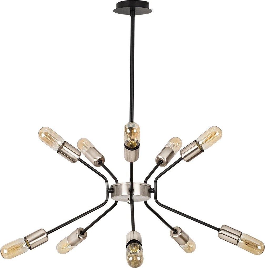 Chandelier Ve – Preto Níquel – 60 cm (Diâmetro) x 80 cm (Altura)