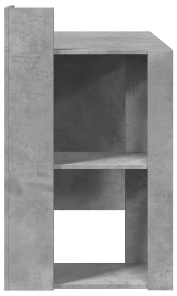 Secretária 103,5x56,5x94 cm derivados de madeira cinza cimento