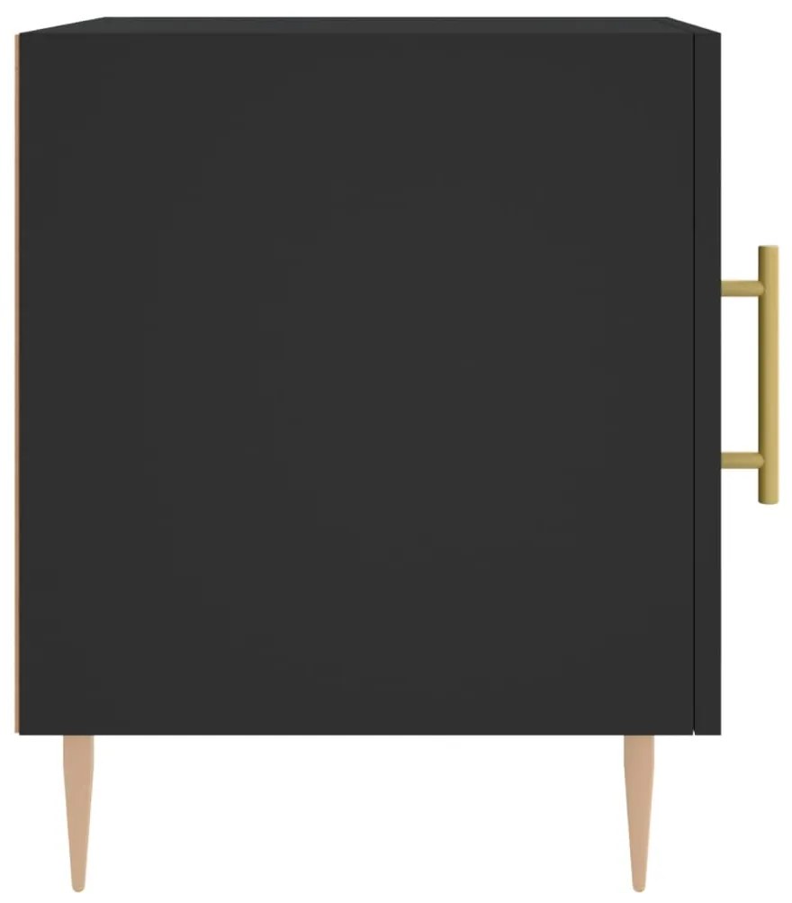 Mesa de cabeceira 40x40x50 cm derivados de madeira preto