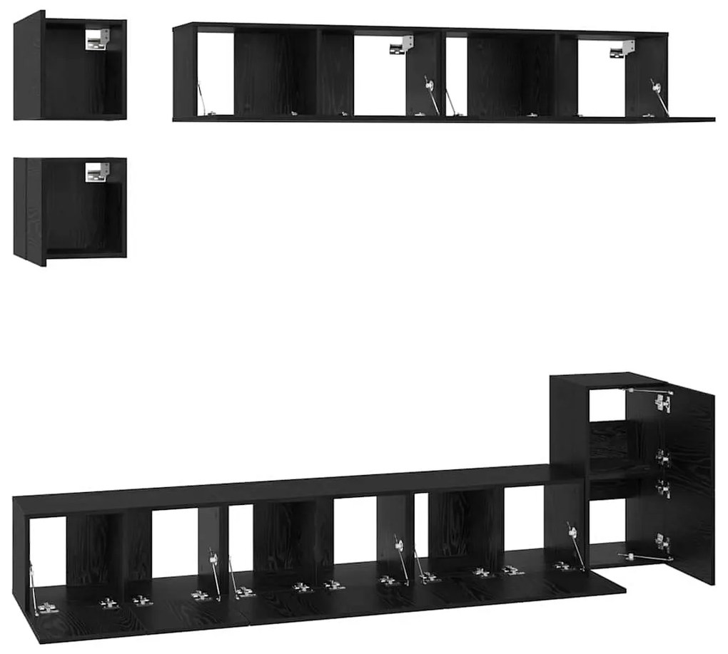 Conjunto de móvel de TV com prateleira Outros com armazenamento 8 pcs