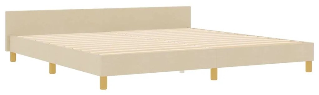 Cama vidaXL Creme 200x200 cm Tecido