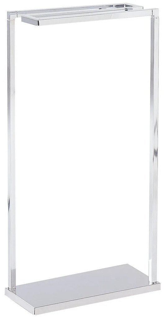 Toalheiro de pé metálico prateado com 3 braços 42 x 83 cm GARCITAS Beliani