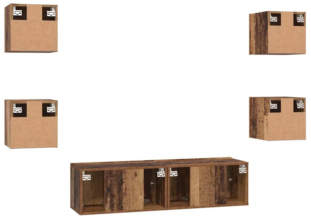Conjunto de móvel de TV Outros com armazenamento com porta 6 pcs Madei