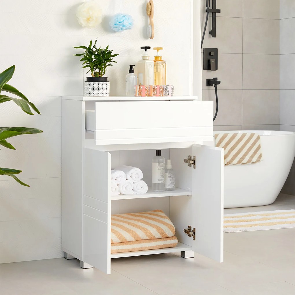 Armário de casa de banho 60 x 30 x 80 cm branco