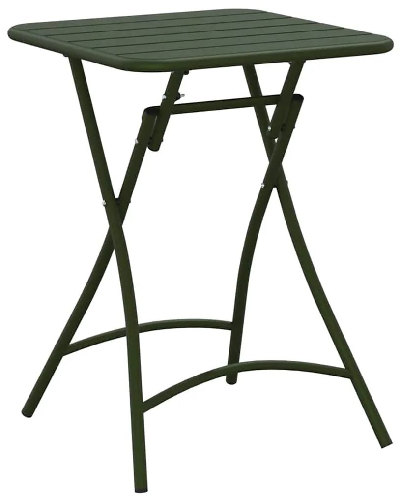 Mesa de Jardim Verde Escura Rebatível 55x55x73 cm - Aço