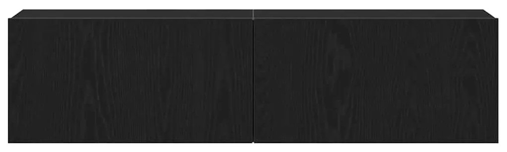 Móvel de TV 120x30x30,5cm derivados de madeira carvalho preto