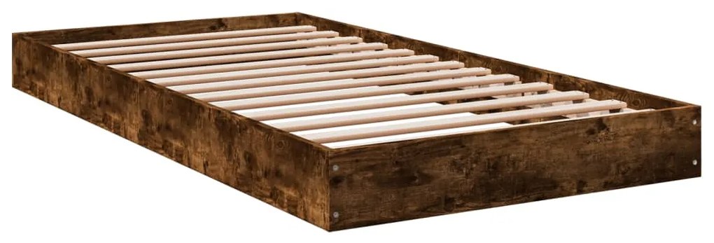 Estrutura cama s/ colchão derivados de madeira carvalho fumado
