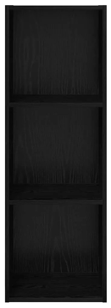 Gabinete para TV com prateleira Carvalho preto 37 x 37 x 107 cm