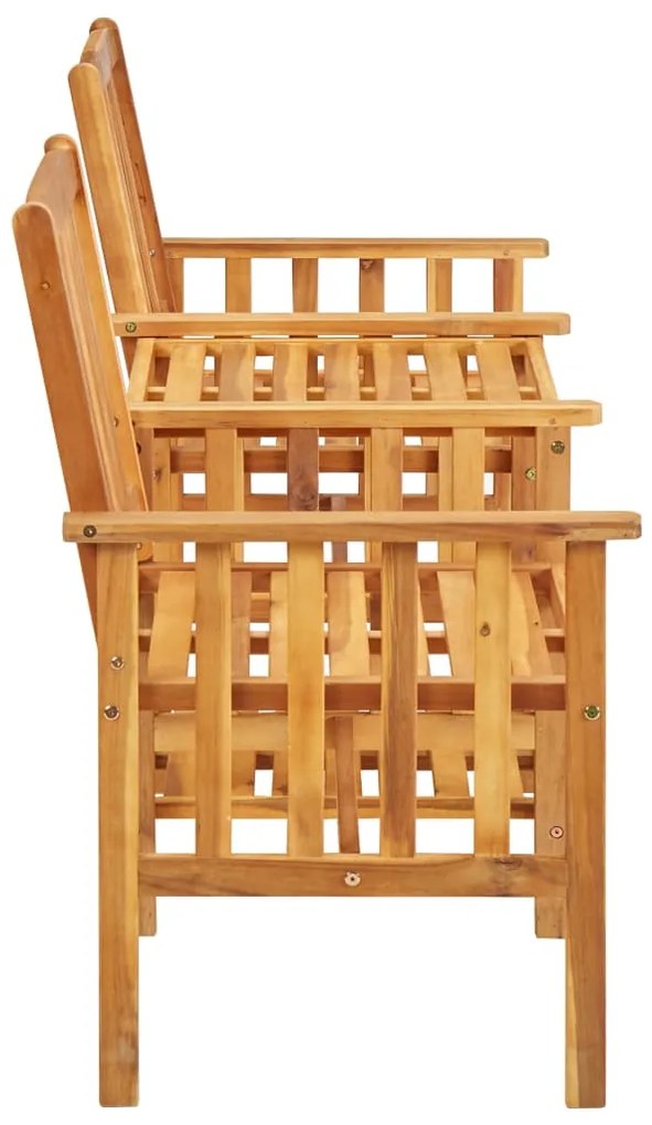 Cadeiras de jardim c/ mesa de centro 159x61x92 cm acácia maciça