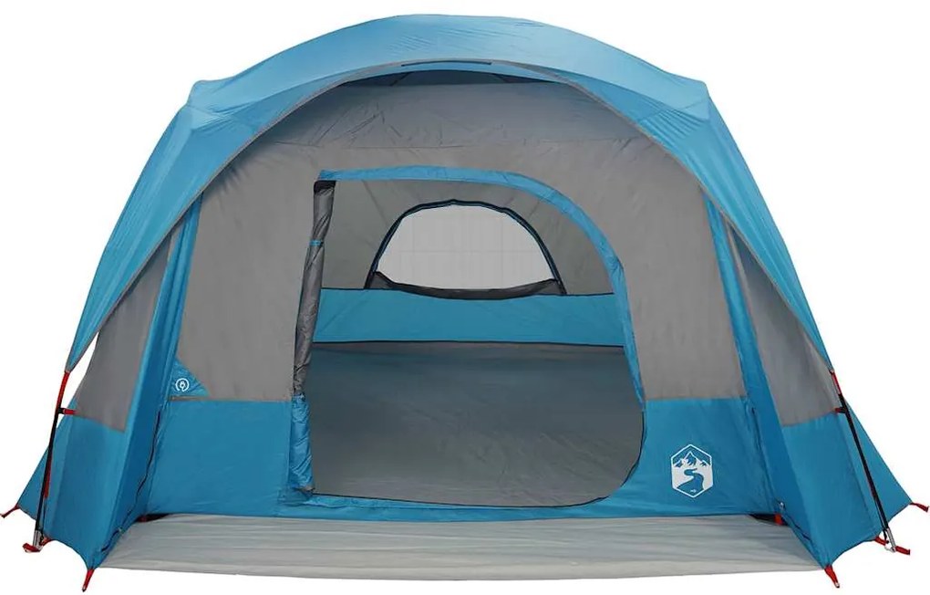Tenda familiar estilo cabana para 6 pessoas impermeável azul