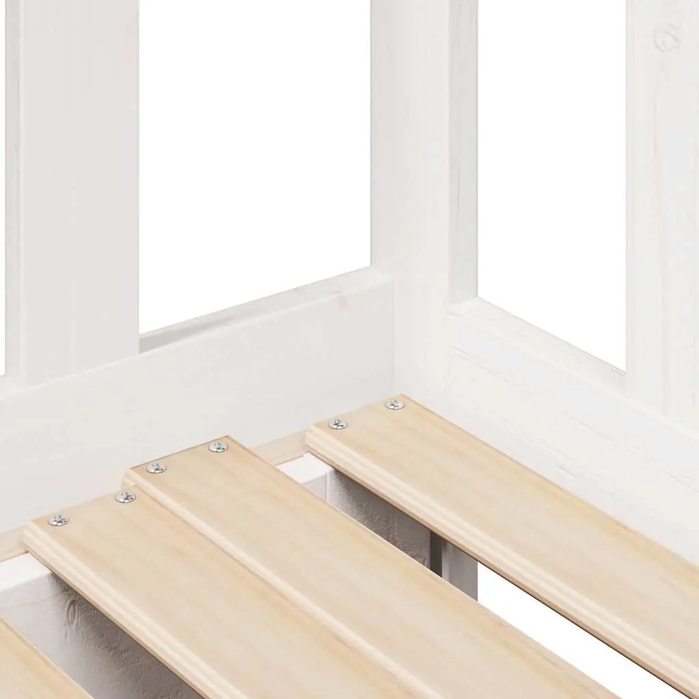 Sofá-cama com gavetão e gavetas sem colchão 90x190 cm branco