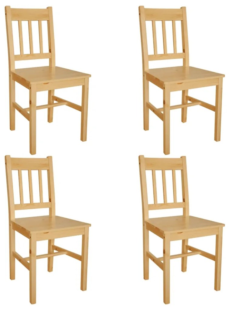 vidaXL Cadeiras de jantar 4 pcs madeira de pinho