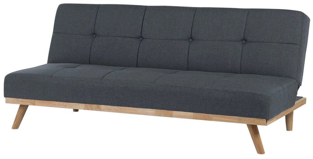 Sofá-cama de 3 lugares em tecido cinzento escuro FROYA Beliani