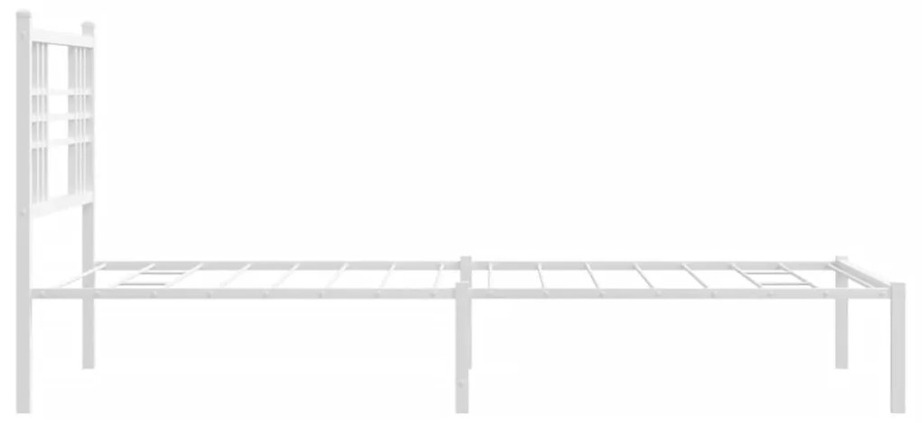 Estrutura de cama com cabeceira 90x200 cm metal branco