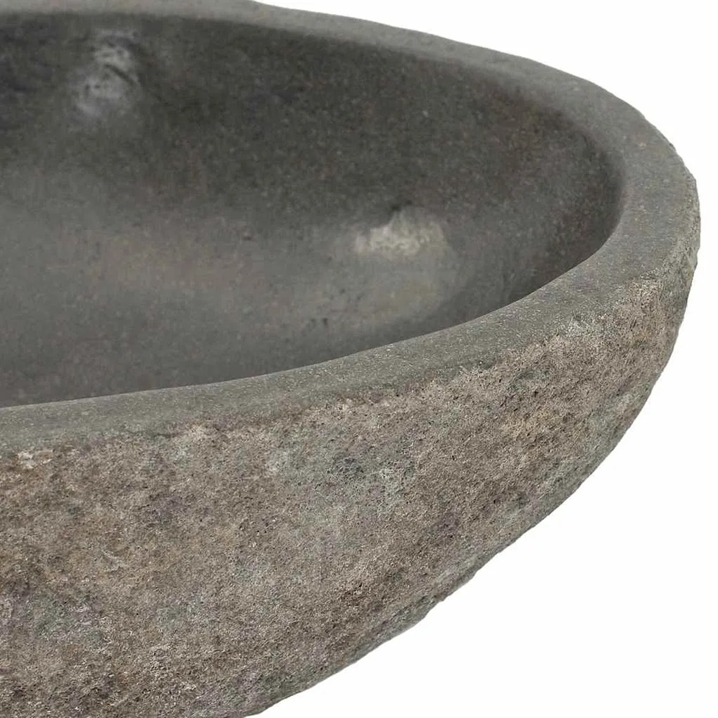 Lavatório de pedra do rio oval (29-38)x(24-31) cm