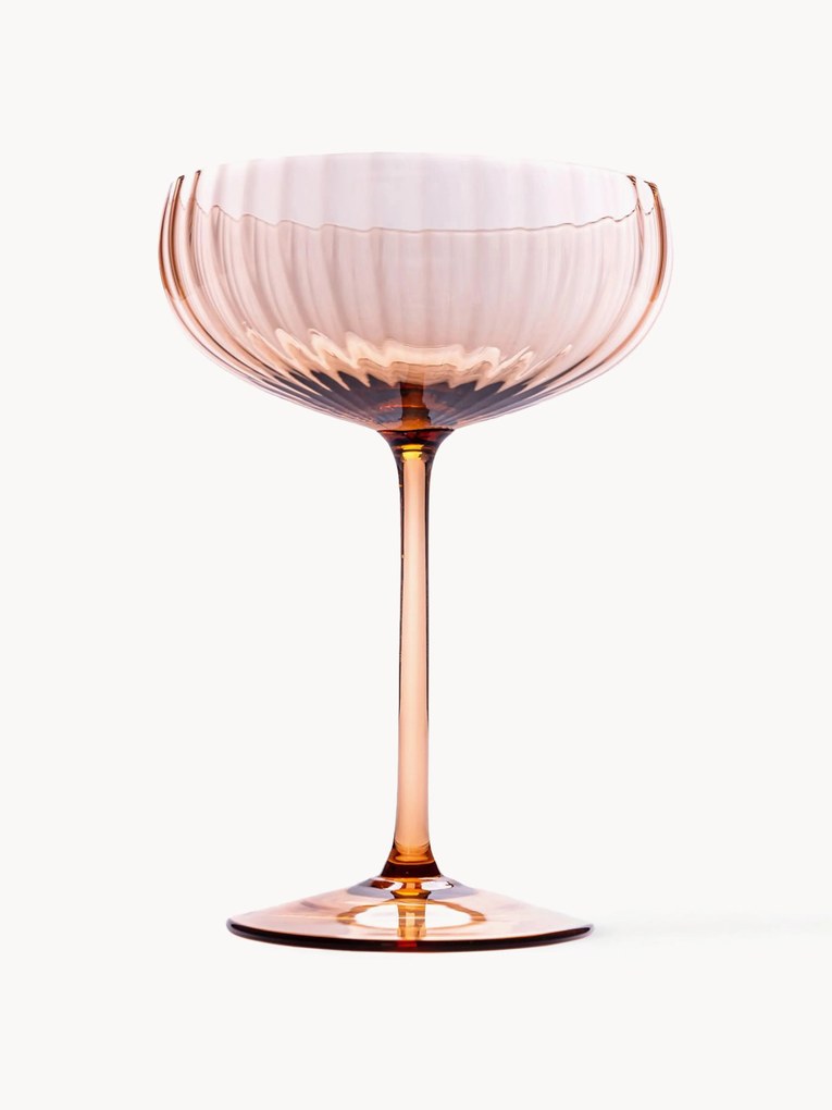 Handmade Champagne Saucers Lyon, Set of 2