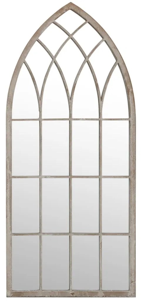 Espelho de jardim p/ uso exterior ferro 70x30 cm cor de areia