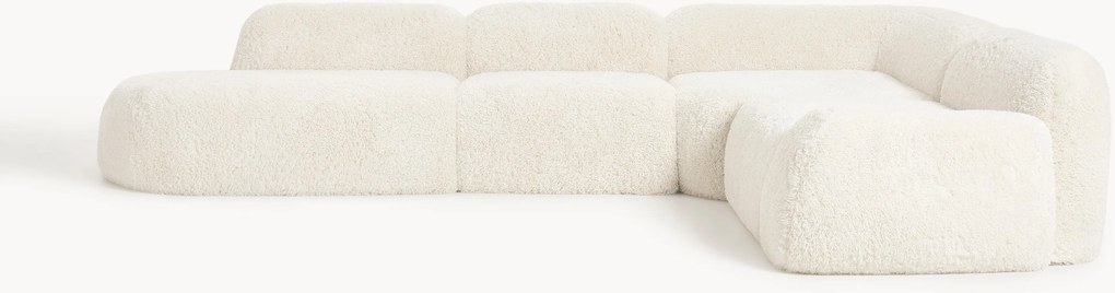 Sofá de canto modular XL em teddy Wolke (4 lugares)
