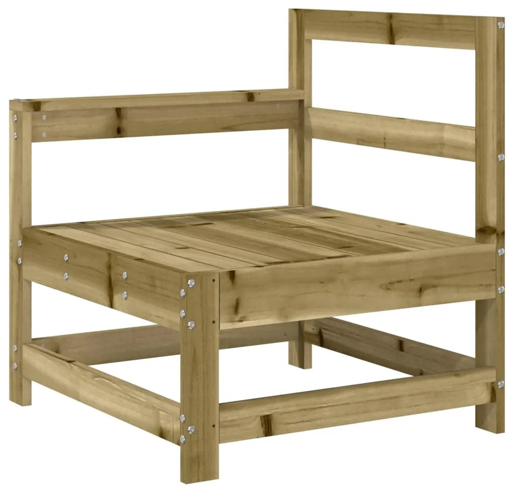 5 pcs conjunto lounge de jardim madeira de pinho impregnada