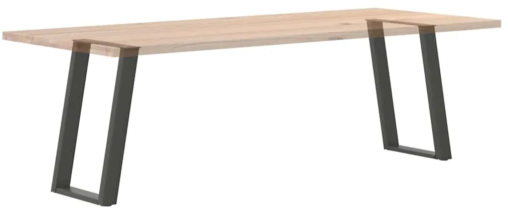 Pés para mesa de jantar em formato de U, 2 peças, antracite, 60x(72-73