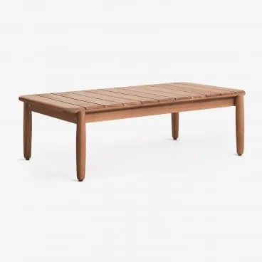 Mesa De Centro Para Jardim Retangular 110x60 Cm Em Madeira De Acácia Ribeira Castanho Acácia - Sklum