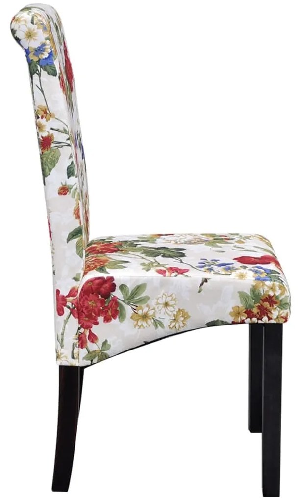 242399 vidaXL Dining Chairs 4 pcs Multicolour Fabric