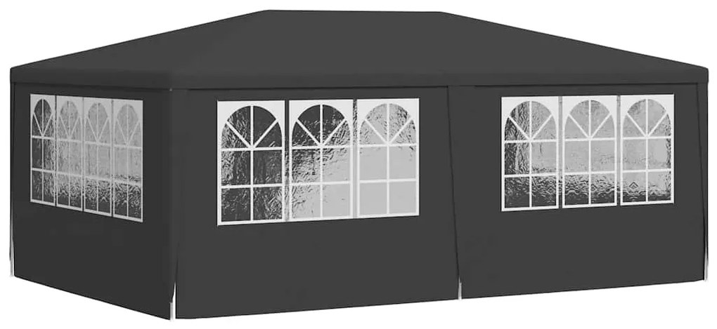 Tenda festas com paredes laterais 4x6m 90g/m² antracite