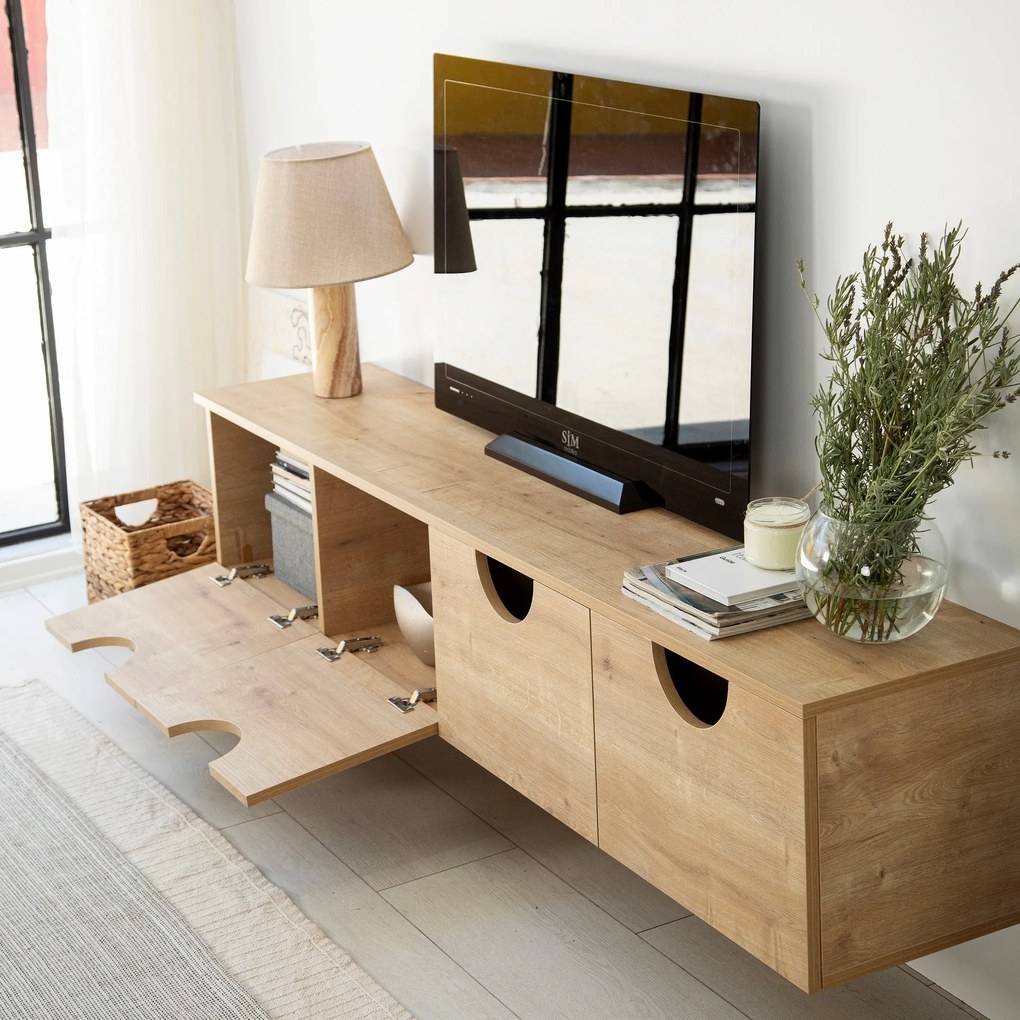 Móvel TV Stand Four Seasons – Carvalho – 180x35x35 cm