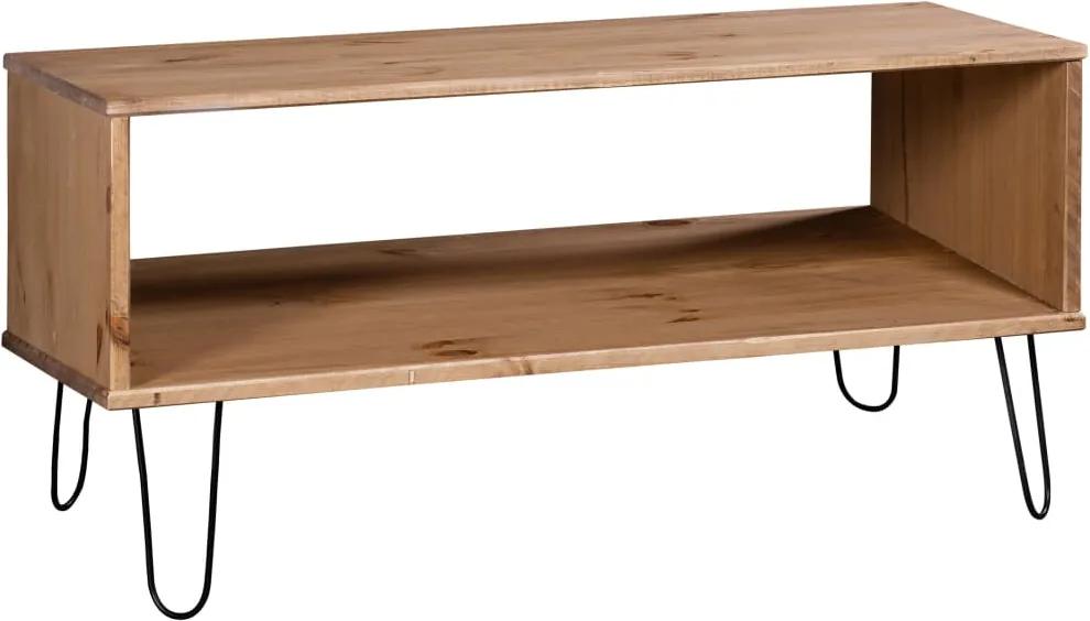 Mesa de centro New York Range madeira de pinho maciça clara