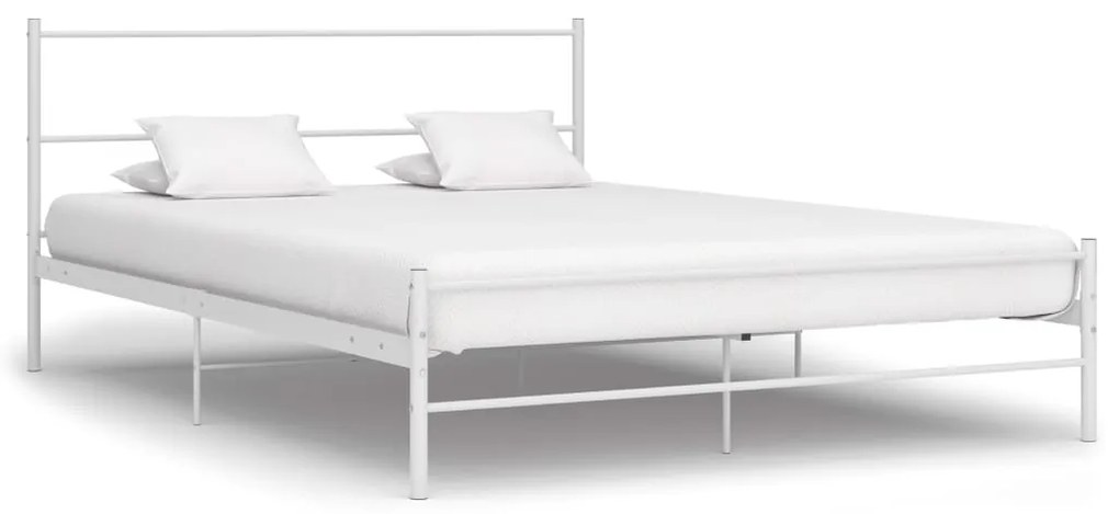 vidaXL Estrutura de cama 120x200 cm metal branco