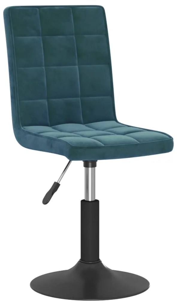 Cadeiras de jantar giratórias 4 pcs veludo azul