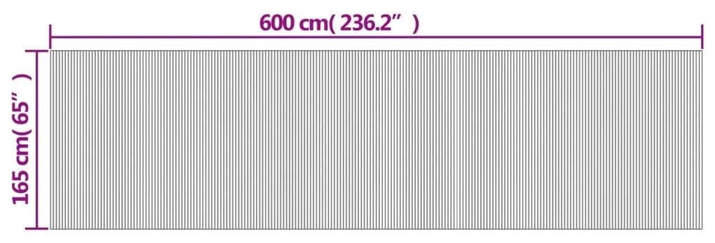 Divisória 165x600 cm bambu branco