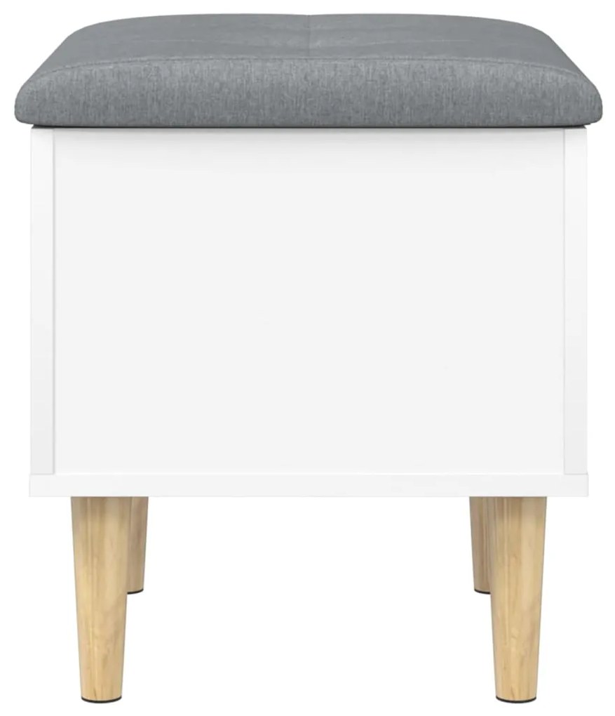 Banco de arrumação 42x42x46 cm derivados de madeira branco