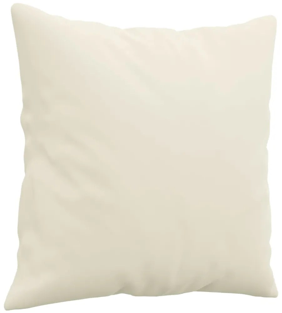 Sofá 2 lugares c/ almofadas decorativas 120 cm veludo creme