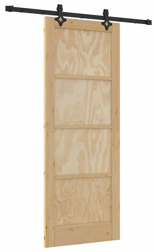 Porta Deslizante com Conjunto de Hardware 'ORKDAL'Madeira Sólida de Pi