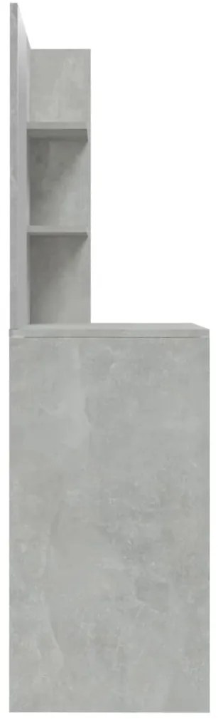 Toucador com espelho 74,5x40x141 cm cinzento cimento