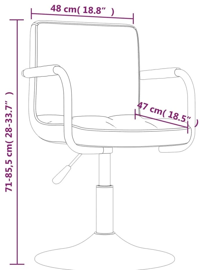 Cadeiras de jantar giratórias 2 pcs veludo cinzento-escuro