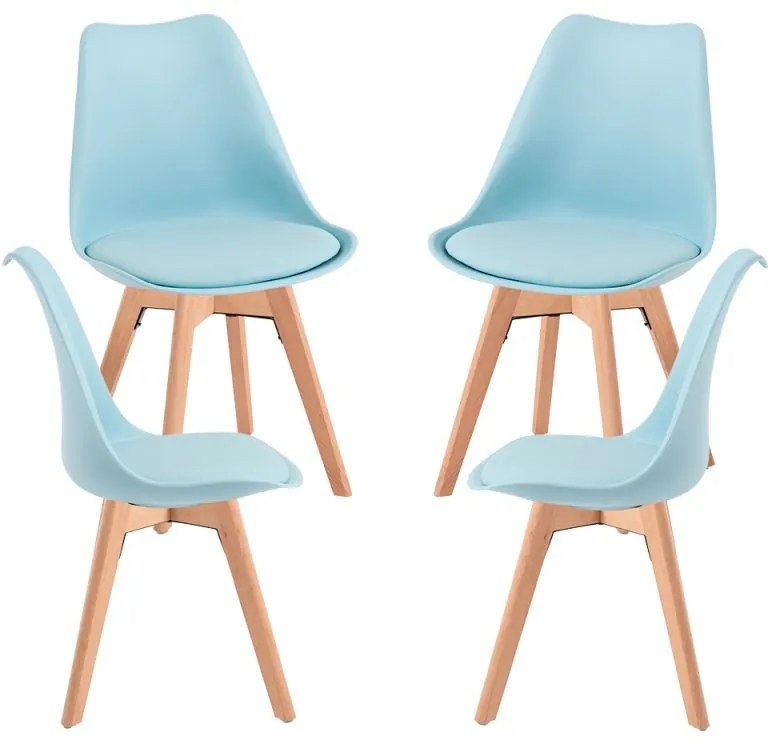 Pack 4 Cadeiras Synk Basic - Água Azul