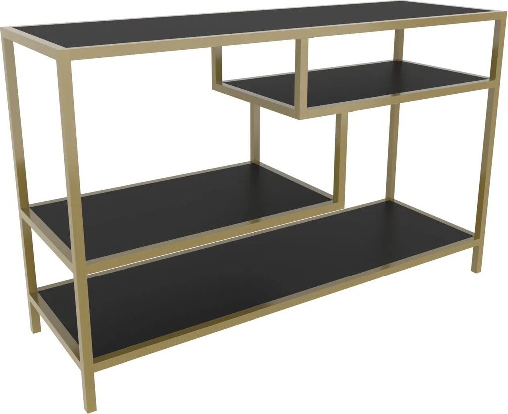 Móvel TV Robbins – Dourado e Antracite – 120x39x75 cm