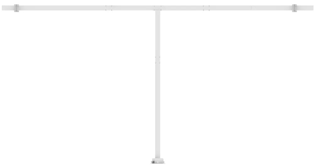 Toldo automático LED e sensor de vento 600x300 cm azul e branco