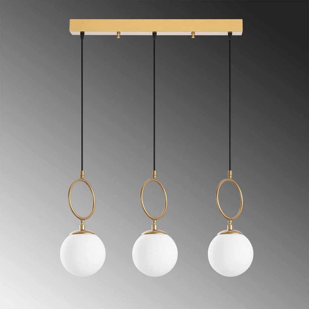 Candeeiro de Teto Ring – Dourado – 75 cm