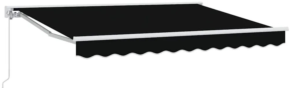 Toldo Retrátil Manual Preto 350x200 cm