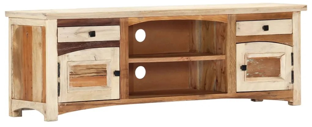 Móvel de TV 120x30x40 cm madeira recuperada maciça