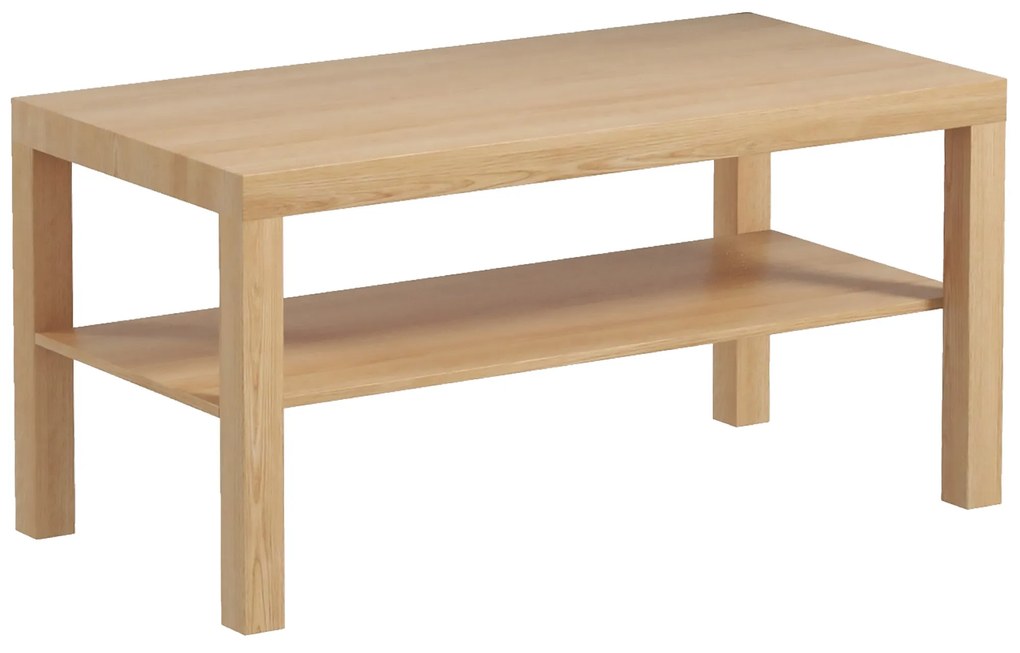 HOMCOM Mesa de Centro Moderna Mesa Auxiliar com Prateleira para Sala de Estar Escritório 90x45x44,5 cm Madeira | Aosom Portugal